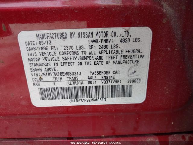 JN1BV7AP8EM680313 Infiniti Q50