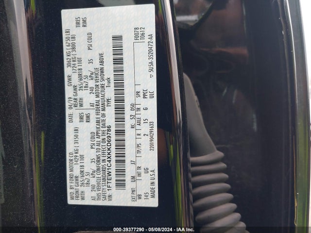 Ford F-150 Xlt 2019 1FTEW1C4XKKD69786 Image 9