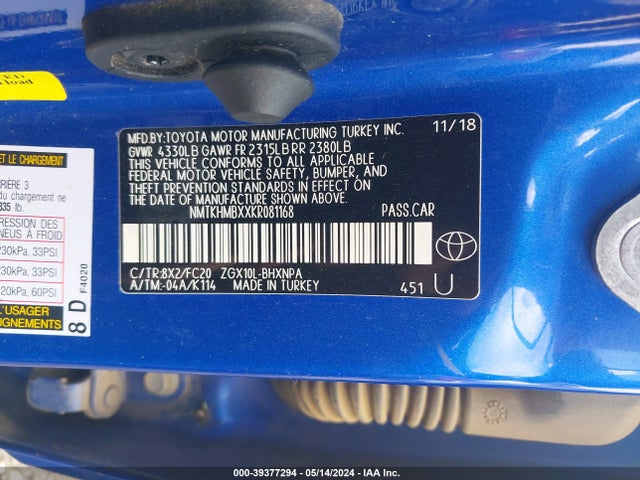 Toyota C-HR LE 2019 NMTKHMBXXKR081168 Image 9