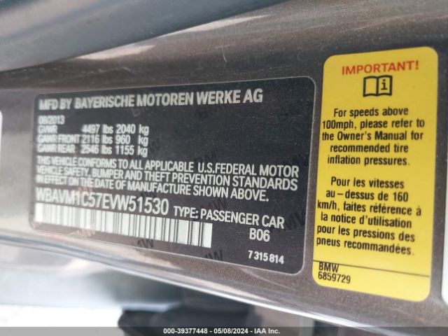 WBAVM1C57EVW51530 BMW X1 Sdrive28i