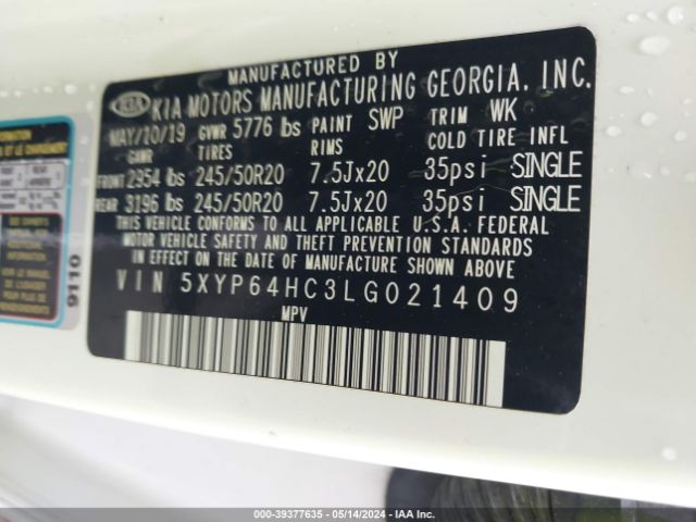 5XYP64HC3LG021409 KIA Telluride S