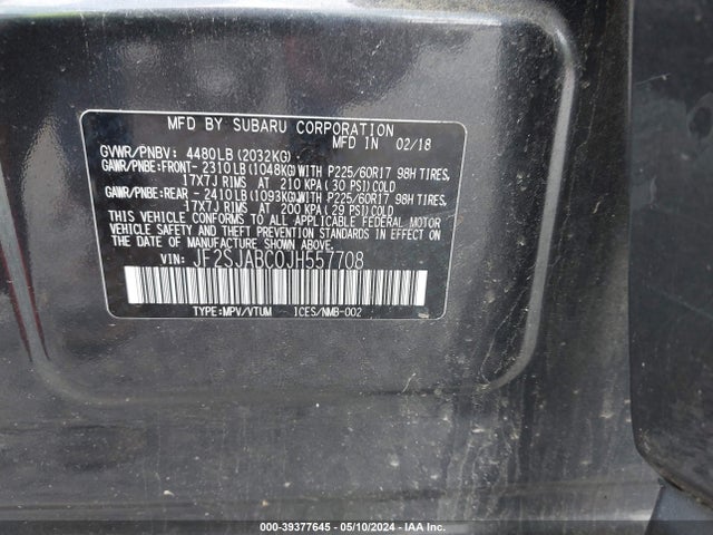 Subaru Forester 2.5i 2018 JF2SJABC0JH557708 Image 25