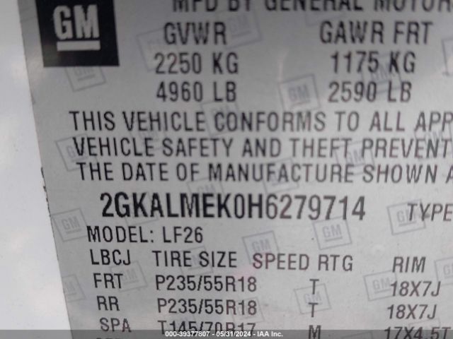 2GKALMEK0H6279714 GMC Terrain Sle-1