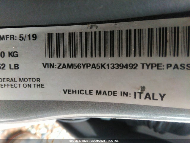 ZAM56YPA5K1339492 Maserati Quattroporte S
