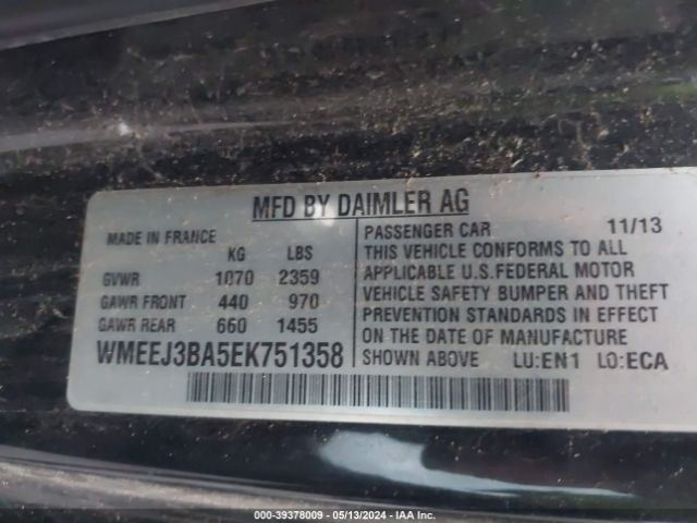 WMEEJ3BA5EK751358 Smart Fortwo Passion/pure