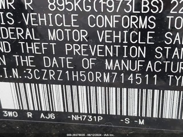 3CZRZ1H50RM714511 Honda HR-V