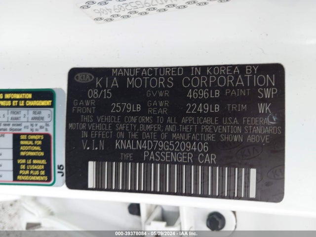 KIA Cadenza Premium 2016 KNALN4D79G5209406 Image 9