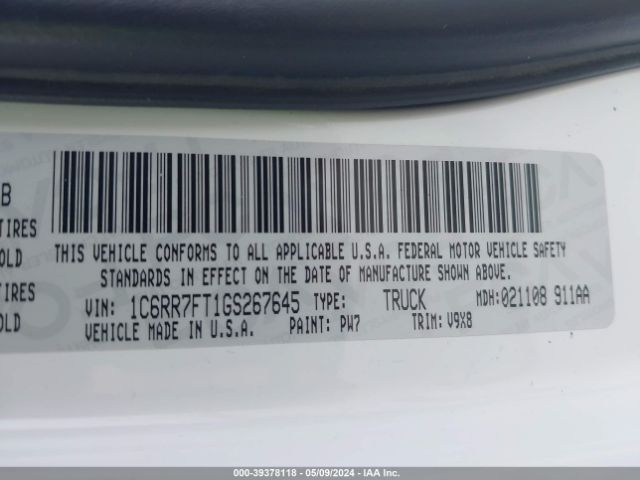 1C6RR7FT1GS267645 RAM 1500 Tradesman