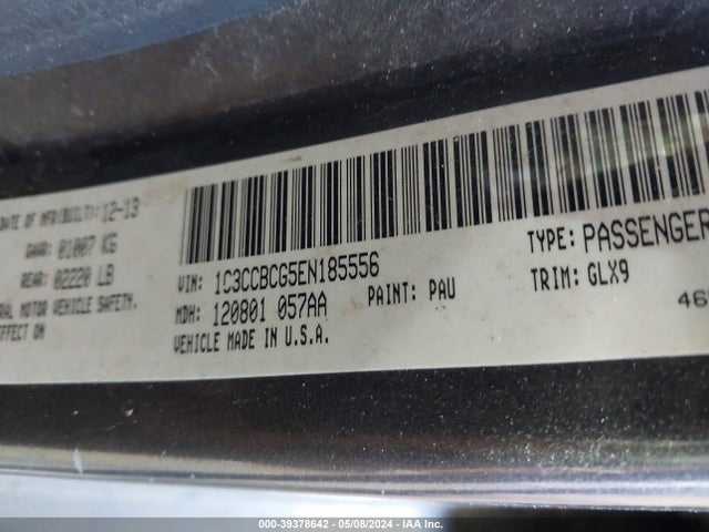 Chrysler 200 Limited 2014 1C3CCBCG5EN185556 Image 9