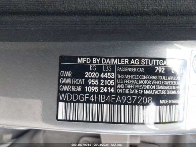 WDDGF4HB4EA937208 Mercedes-Benz C 250 Luxury/sport
