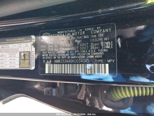 Hyundai Tucson Value 2019 KM8J33A46KU034045 Image 9