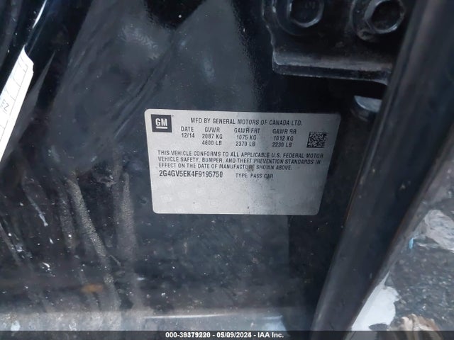 Buick Regal 1fl 2015 2G4GV5EK4F9195750 Image 9