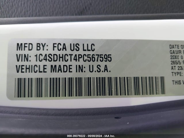 Dodge Durango R/t Plus Rwd 2023 1C4SDHCT4PC567595 Image 9