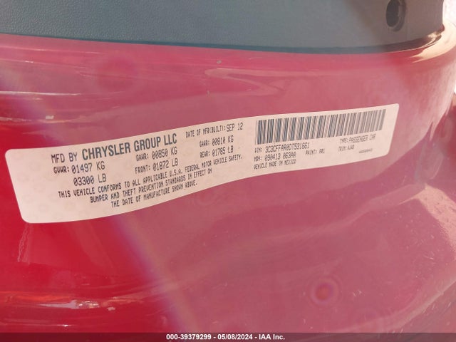 2013 FIAT 500 3C3CFFAR0DT531661 Photo 8