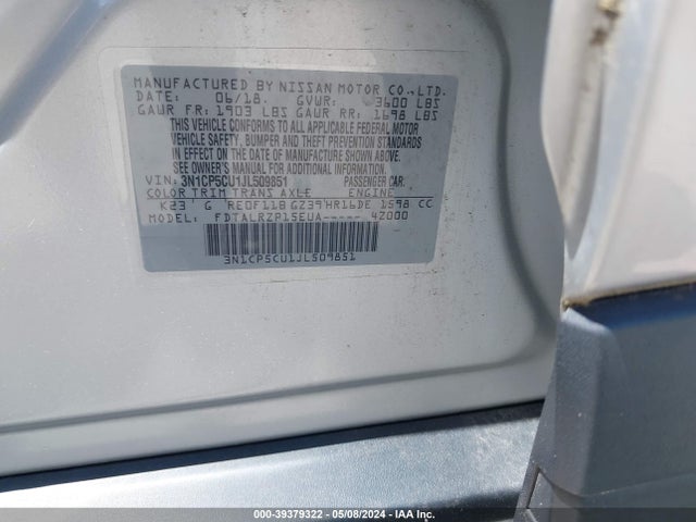 Nissan KICKS S 2018 3N1CP5CU1JL509851 Image 9