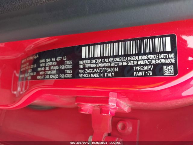 ZACCJAAT3FPB49014 Jeep Renegade Sport