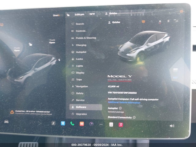 7SAYGDEF3NF389859 Tesla Model Y Performance Dual Motor All-wheel Drive