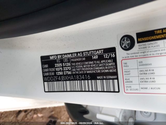 WDDZF4JBXHA183416 Mercedes-Benz E 300