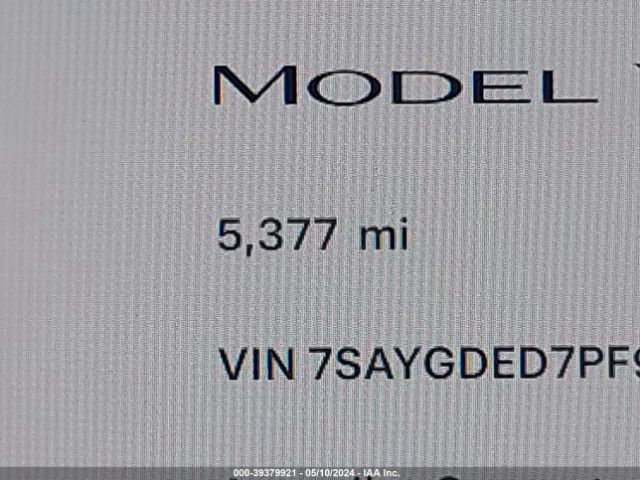 7SAYGDED7PF933832 Tesla Model Y Rwd