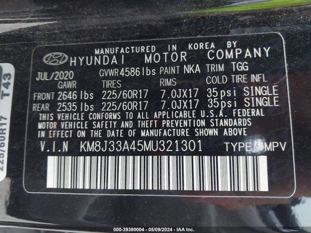 Hyundai Tucson Value 2021 KM8J33A45MU321301 Image 8