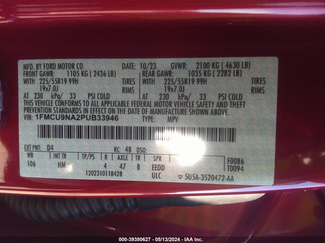 Ford Escape St-line Select 2023 1FMCU9NA2PUB33946 Image 9