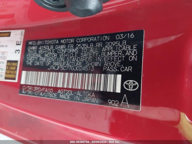 JTKJF5C77GJ024513 Scion TC