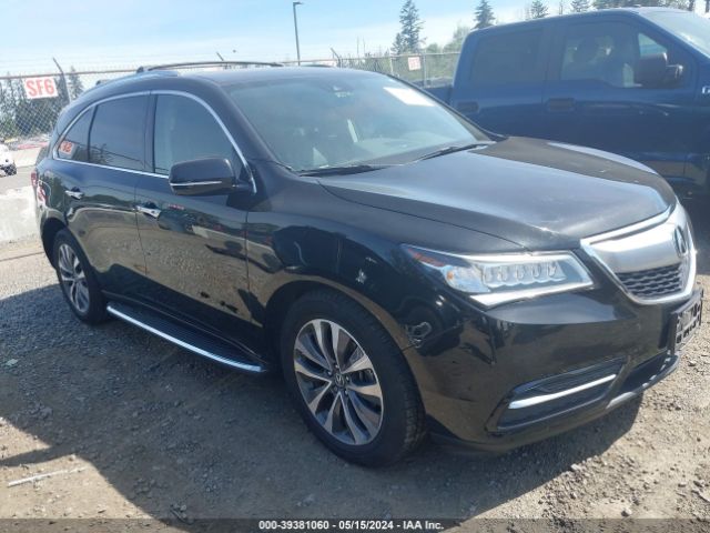 Продажа на аукционе авто 2016 Acura Mdx Technology   Acurawatch Plus Packages/technology Package, vin: 5FRYD4H42GB061575, номер лота: 39381060