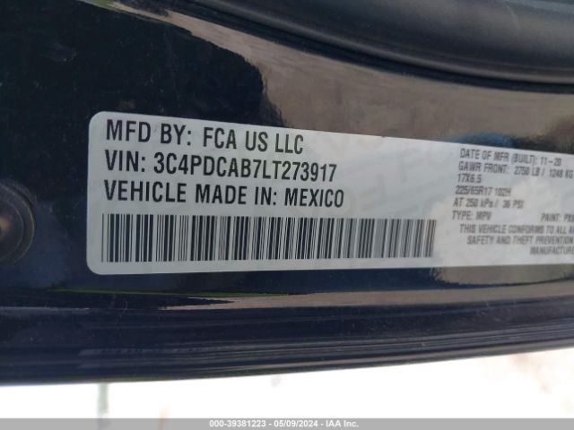 3C4PDCAB7LT273917 Dodge Journey Se Value