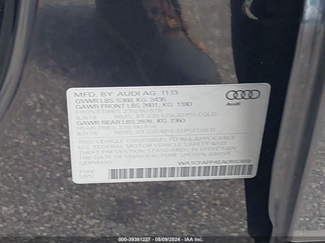 WA1CFAFP4EA058369 Audi Q5 2.0t Premium