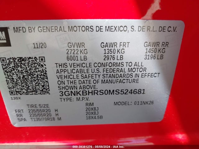 Chevrolet Blazer Awd 2lt 2021 3GNKBHRS0MS524681 Image 9