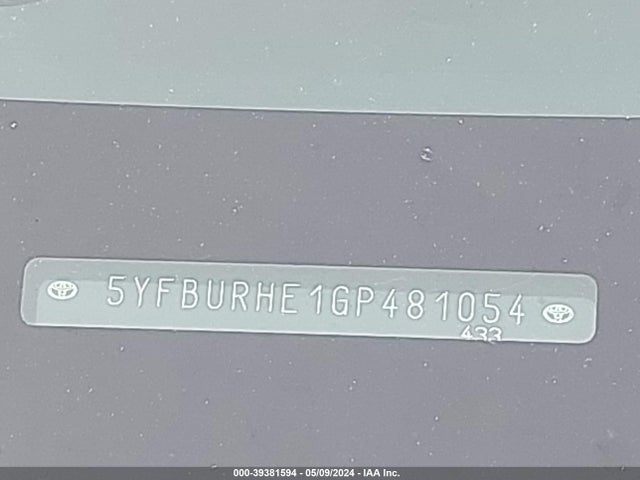 Toyota Corolla S Plus 2016 5YFBURHE1GP481054 Image 17