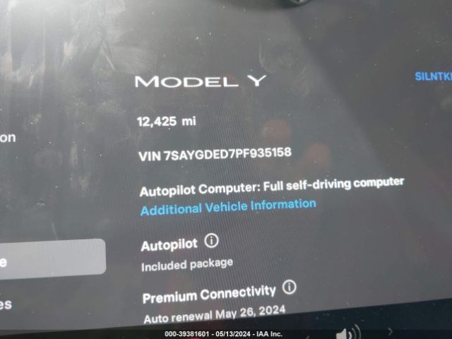 7SAYGDED7PF935158 Tesla Model Y Rwd