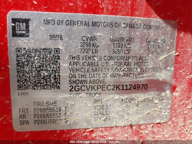 Chevrolet Silverado 1500 Ld Lt 2019 2GCVKPEC2K1124970 Image 9