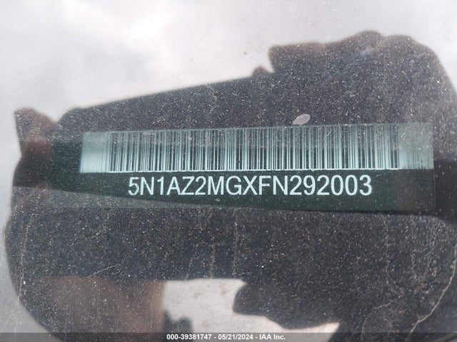 Nissan MURANO SV 2015 5N1AZ2MGXFN292003 Image 9