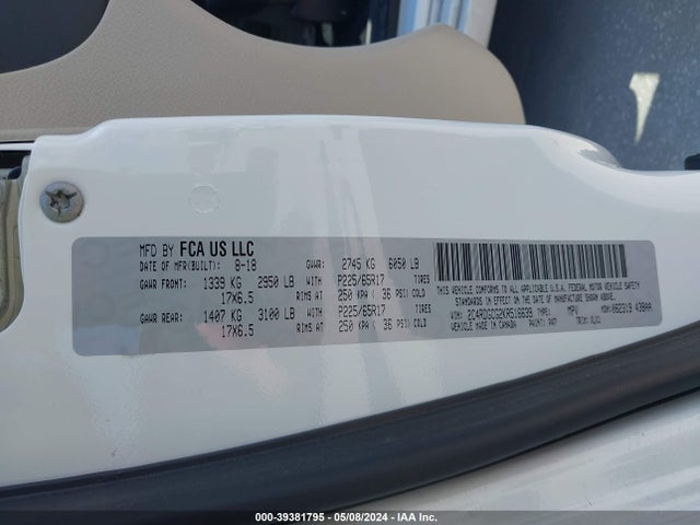 Dodge Grand Caravan Sxt 2019 2C4RDGCG2KR516639 Image 9