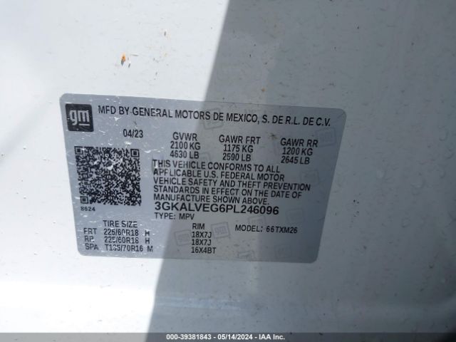 3GKALVEG6PL246096 GMC Terrain Awd Slt