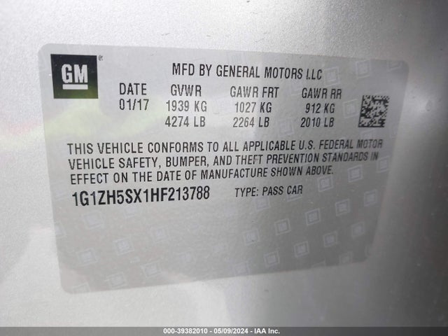 Chevrolet Malibu Premier 2017 1G1ZH5SX1HF213788 Image 9