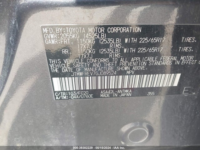 Toyota Rav4 Xle 2016 JTMWFREV7GJ089524 Image 9