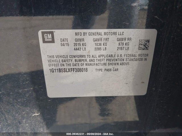 1G11B5SLXFS308018 Chevrolet Malibu