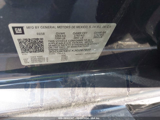 Chevrolet Silverado 1500 2lz 2018 3GCUKSECXJG287810 Image 9