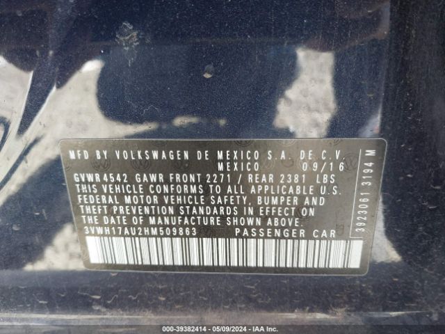 3VWH17AU2HM509863 Volkswagen Golf Alltrack Tsi S/tsi Se/tsi Sel