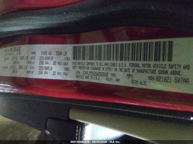 1C4PJMDS2GW262608 Jeep Cherokee Limited