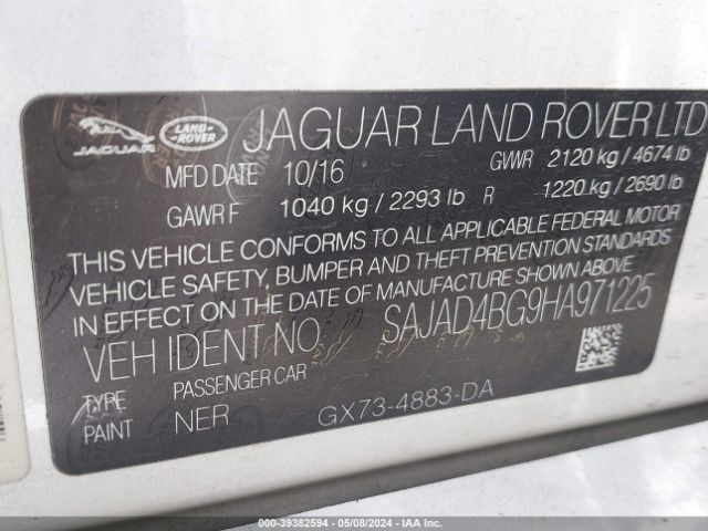 SAJAD4BG9HA971225 Jaguar Xe 25t Premium