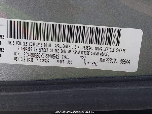 2C4RDGBGXER340543 Dodge Grand Caravan American Value Pkg