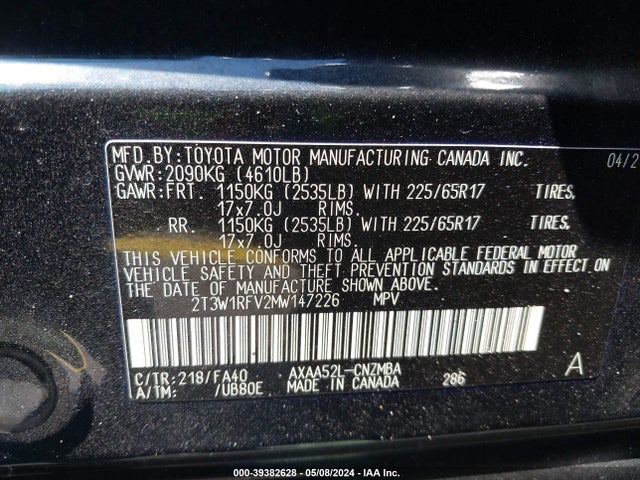 Toyota Rav4 Xle 2021 2T3W1RFV2MW147226 Image 9