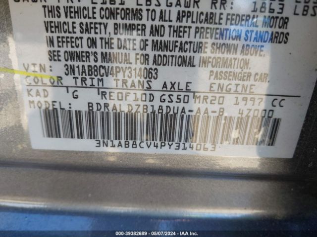 3N1AB8CV4PY314063 Nissan Sentra Sv Xtronic Cvt