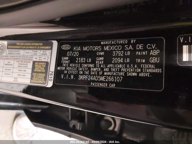 KIA Forte Lxs 2021 3KPF24AD5ME266107 Image 9