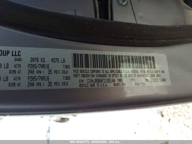 1C4NJRBB0FD155140 Jeep Patriot Sport