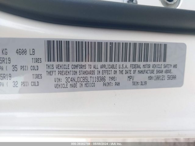 3C4NJDCB5LT119306 Jeep Compass High Altitude 4x4