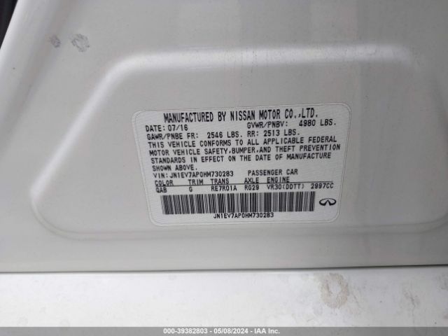 JN1EV7AP0HM730283 Infiniti Q50 3.0t Premium